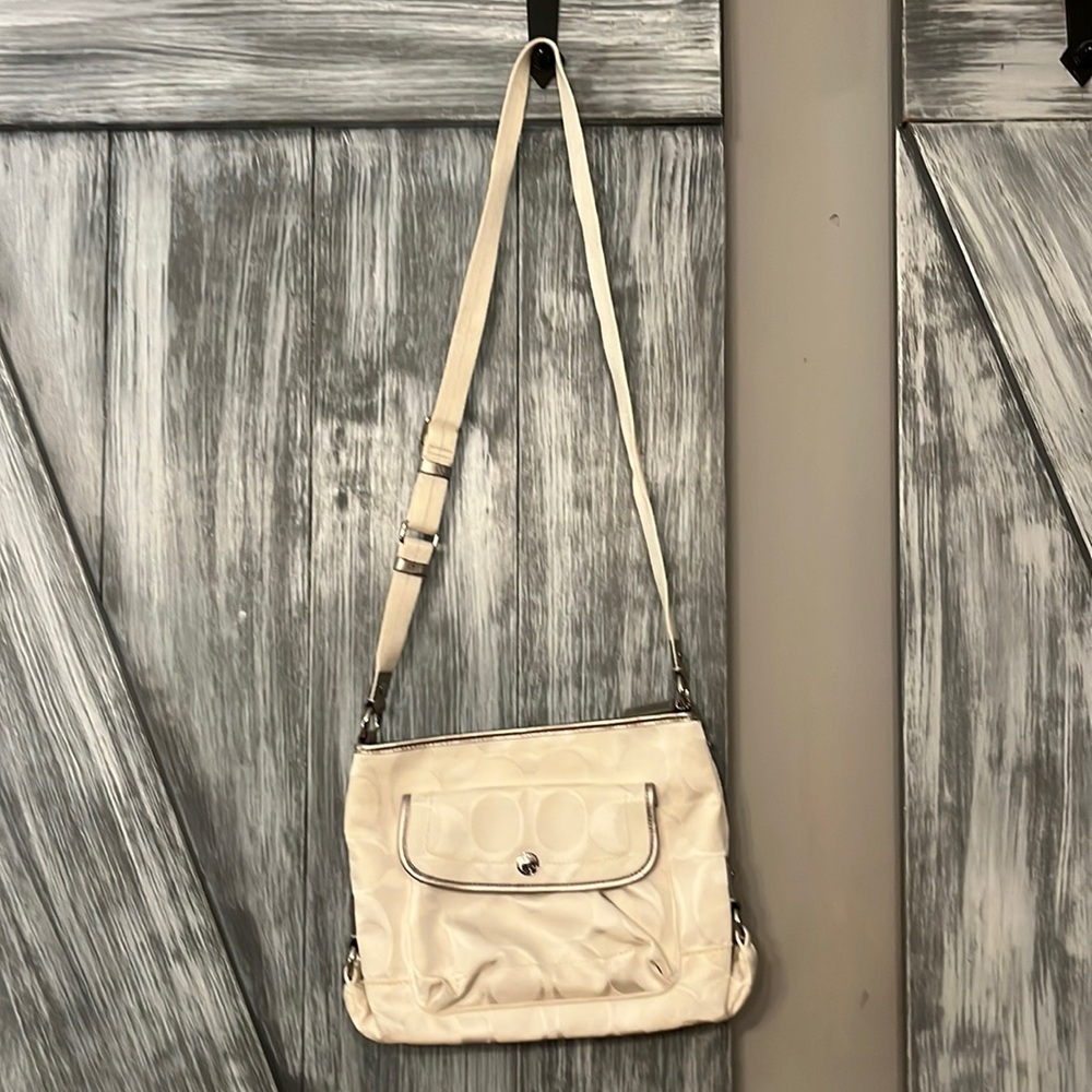 White coach bag